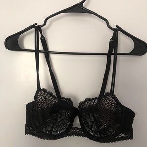 Simone Perele black lace Demi bra. Size 36B.